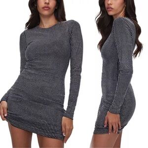 Good American Embellished Bodycon Mini Dress